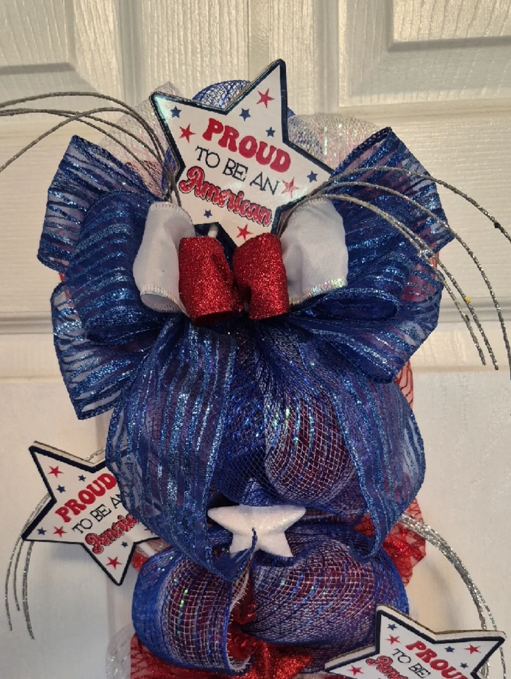 4th Of JULY Swag, Red White & Blue Patriotic swag - Star Accents
